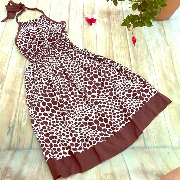 Guess giraffe 🦒 print halter dress cotton - Picture 1 of 6